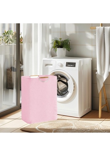 Pazly Suntek Çok Amaçlı Katlanabilir Pembe Çamaşır Sepeti - Ev & Organizasyon Pembe