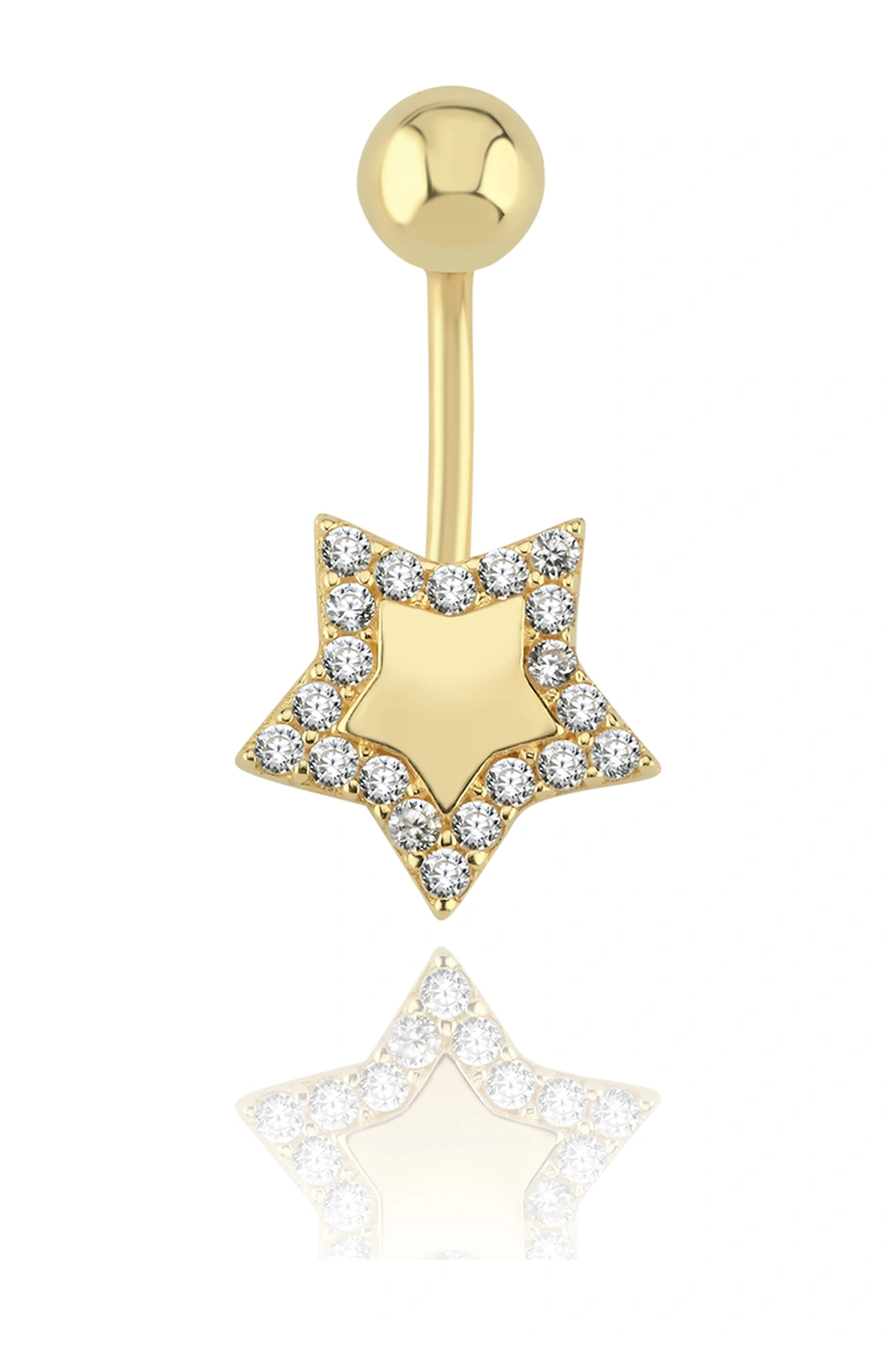 Cherry By Özkonak Stone Yıldız Göbek Piercing Sarı