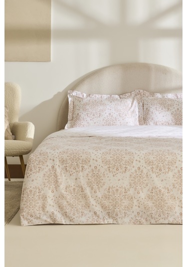 Kaşmir Home Grasy %100 Pamuk Çift Kişilik Nevresim Takımı Somon Somon