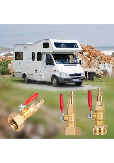 Willowhaven 1/2 Adet Rv Kışlık Tahliye Adaptörü 1/4 Quick Connect 3/4 Bahçe Hortumu Bağlantısı Vana