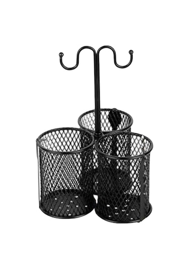 Suntek Çatal Kaşık Için Yemek Çubukları Tutucu Mutfak Siyah