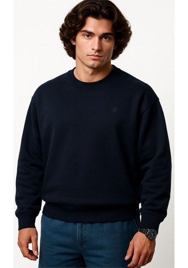 Erkek Büyük Beden 122 Kilo-158 Kilo Arası İçin Uygun Geniş Kalıp Bisiklet Yaka Pamuklu Selanik Kazak Lacivert Erkek Büyük Beden 122 Kilo-158 Kilo Arası İçin Uygun Geniş Kalıp Bisiklet Yaka Pamuklu Selanik Kazak Lacivert