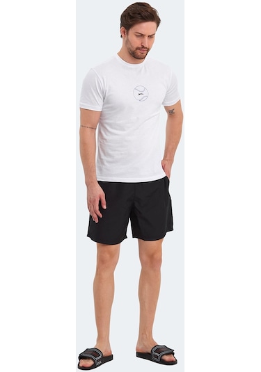 Slazenger RATING KTN Erkek Cepli Deniz Şortu Siyah Mayo
