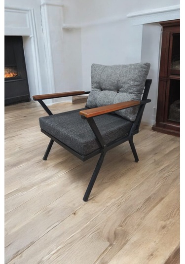 Pilocca Demonte Metal Tekli Bahçe Mobilyası, Antrasit-gri, 60x60 Antrasit  - Gri