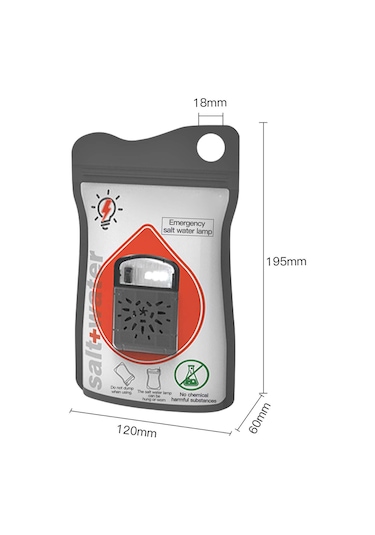 Neevoyu Tuzlu Suyla Çalışan 10 Saat Işık Veren Taşınabilir Acil Durum Lambası - Kamp & Doğa Yürüyüşü İçin Gri
