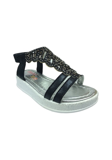 Ortopedikal Grafen Kiz Çocuk Sandalet Taşli Topuklu Abiye (355971676) Siyah