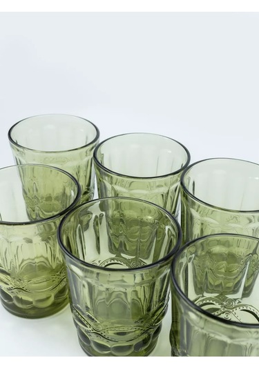 Lenardi 6'lı 250ml Barok Kupa, Yeşil. Hediyelik Paket. 240192880 Yeşil