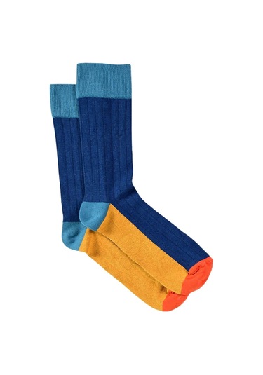 Erkek Abrera 3'lü Soket Çorap Renkli