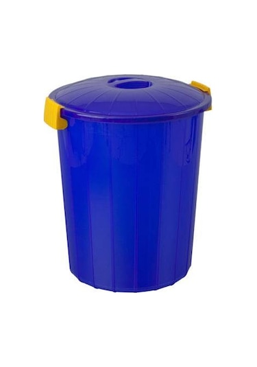 Çöp Kovası Kapaklı Plastik 100 Litre Mavi