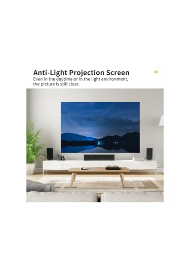 Hombey 84 İnç 16:9 Taşınabilir Metal Işık Direnci Yüksek Kaliteli Projeksiyon Ekranı - Deliksiz Montaj, Çift Taraflı Yapıştırıcı İle