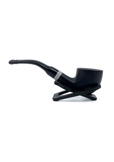 Dapper Bent Pot Briar Gül Kökü 9 Mm Filtreli El Yapımı Pipo - 3074