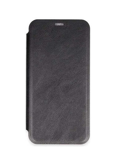 Apple Uyumlu,  iPhone 16 Plus Kılıf Flip Cover - Siyah Düz Renkli