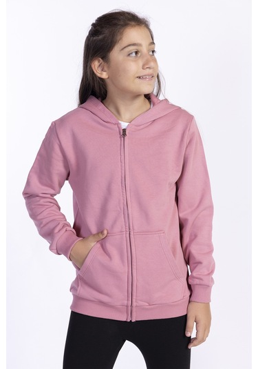 Toontoy Kız Ve Erkek Çocuk Kanguru Cepli Hırka Gri