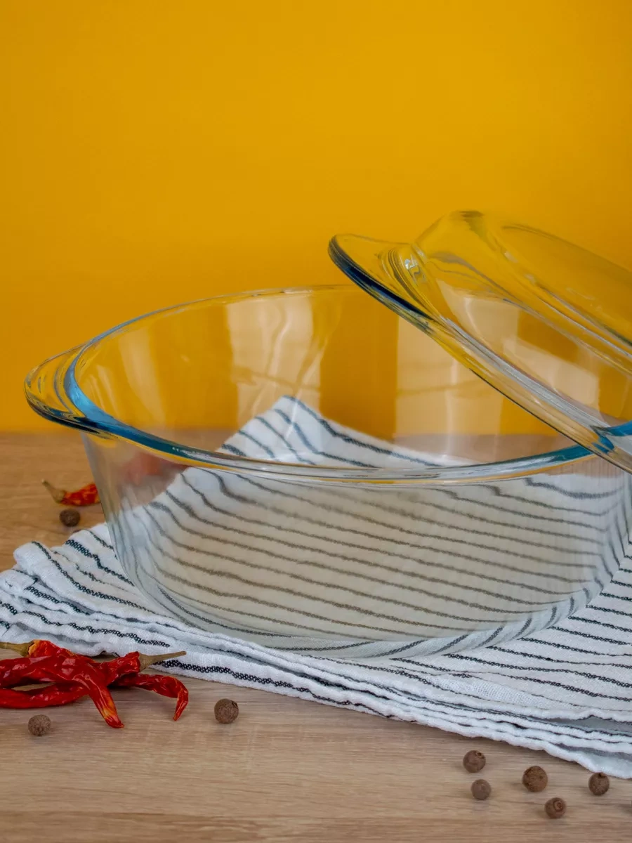 Borcam Kapağı Olan 22 Cm Yuvarlak Fırın Kabı. 9218392 Beyaz