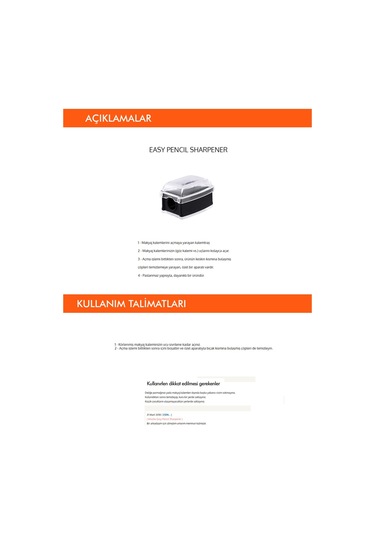 Missha Hassas Kalemler İçin Kalemtıraş Easy Pencil Sharpener