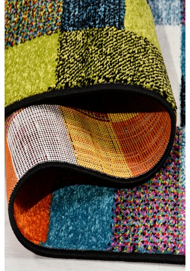 Colora Halı Koleksiyonu Yumuşak Renkli Kare Halı, Tozumaz, Modern Tasarım Ve Kolay Temizlik Multi 1