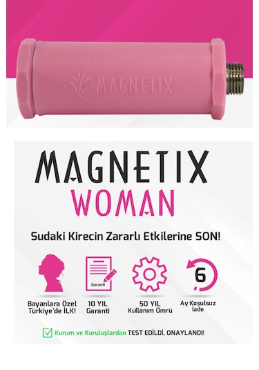 Magnetix Banyo Kireç Kırıcı 1/2 Duş Bataryası Modeli - Kireç Önle Pembe