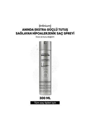 L'Oréal Professionnel Infinium Ekstra Güçlü Tutuşlu Saç Spreyi 300 ML