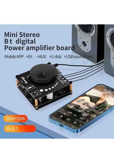 Jms 2 Kanal Bluetooth 5.1 Dijital Ses Amplifikatörü Devre Kartı Modülü Yüksek Ve Düşük Ton Ayarı