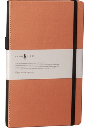 Fabio Ricci Goran 9x14 Lastikli Kareli Defter Turuncu 1044 Turuncu