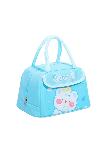 Dishykooker Karikatür Öğle Yemeği Kutusu Büyük Kapasiteli Yeniden Kullanılabilir Taşınabilir Yalıtım Bento Çantası Okul Açık Piknik Için