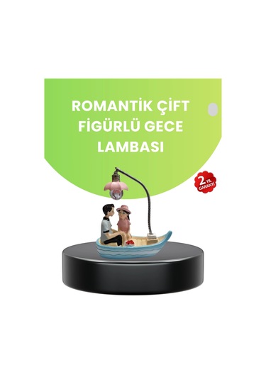 Oturan Çift Figürlü Led Masa Lambası Romantik Hediye Çok Renkli 46338887
