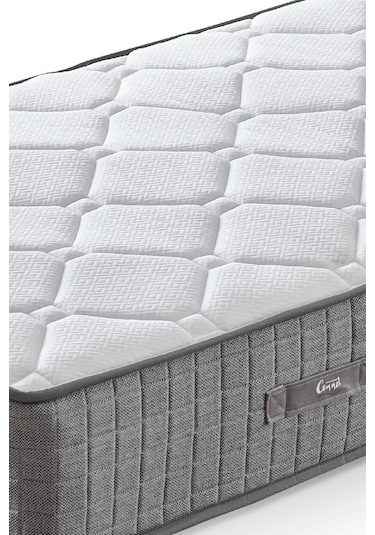 Mimoza Tek Kişilik Antibakteriyel Ortopedik Paket Yaylı Yatak Gri