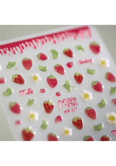 Flybuy 1 Adet 5d Kawaii Jöle Çilek Tırnak Etiketleri Karikatür Meyve Tasarımlar Ms483