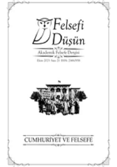 Felsefi Düşün Sayı:21 Cumhuriyet Ve Felsefe