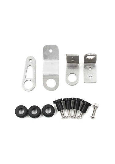 Mufunye Honda Civic 1992-2000 Radyatör Braket Seti, Paslanmaz Çelik, Çift Renk Gümüş/siyah , Monte Tırnaklı Montaj