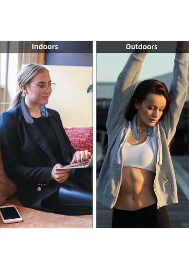 Kangvka Usb Şarjlı Boyun Fanı - 360 Soğutma, Sessiz Çalışma, Taşınabilir Tasarım, Mavi