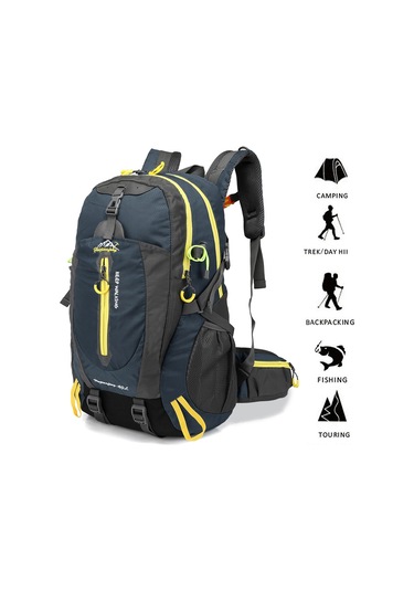 Moveevo 40l Dayanıklı Seyahat Sırt Çantası - Hafif Ve Kompakt - 6 Cep - Koyu Mavi Koyu Mavi