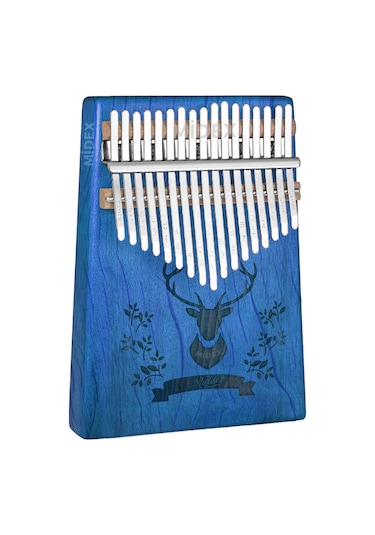 Midex KLX-454G Hakiki Ağaç Geyik Desenli Kalimba 17 Tuşlu