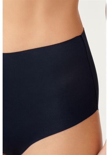 Yüksek Bel Basic Lazer Kesim Bikini Külot 3'lü Paket - 3 Çok Renkli