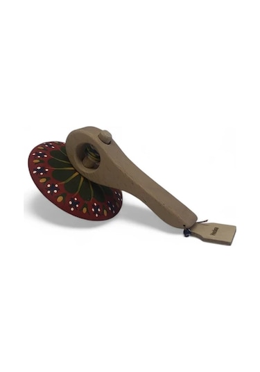 Çarkino Ahşap Topaç Kırmızı