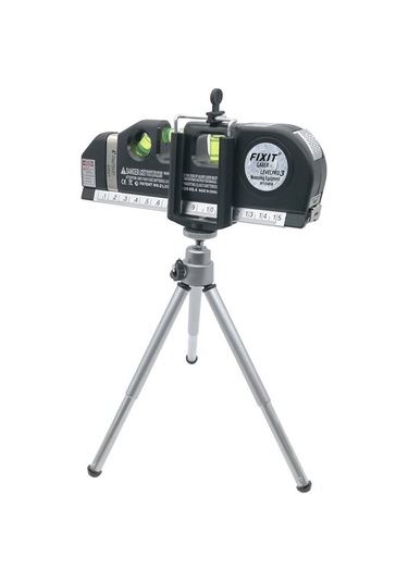 Jeemson 03 Model 4'lü Lazer Seviye Aleti: Kırmızı Işık Çapraz Izleyici, Metre Ve Ayaklı Tutucu - Ev Projeleri İçin Pratik Ve Dayanıklı Plastik Aracı