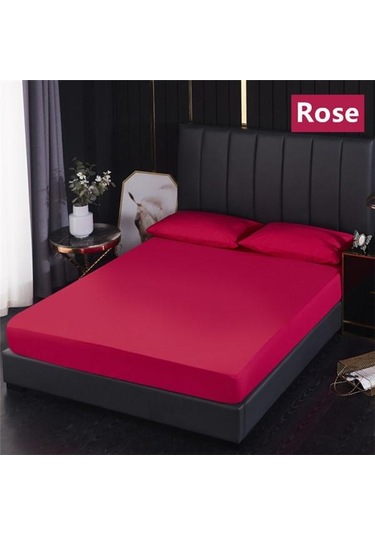 Gül Derin Cep Yatak Çarşaf Elastik Bantlı % 100% Su Geçirmez Yatak Portector Yatak Topper Kapak Hiçbir Yastık Kılıfı 90cmx200cmx30cm Yatak