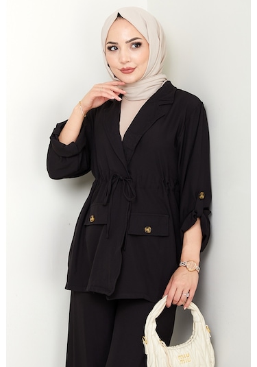 Harpe Ceket Pantolon İkili Takım 1567 - Siyah Siyah