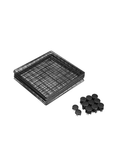 4 Bölmeli Metal Ayakkabı Dolabı Çok Amaçlı Raf Organizer Siyah