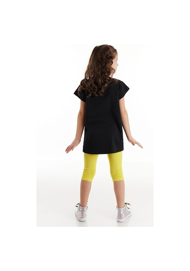 Denokids Zebracorn Siyah Kız Çocuk Tunik Takım Siyah