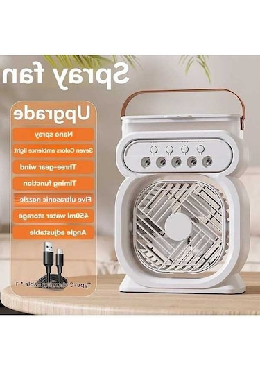 Besthome1 3'ü 1 Arada Klimalı Fan, Led Gece Lambası Mini Hava Soğutucu