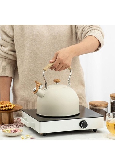 Düdüklü Su Isıtıcısı, 2,5 L Düdüklü Su Isıtıcısı, İndüksiyon Gazlı Su Isıtıcısı, Paslanmaz Çelik Su Isıtıcısı, Düdüklü Su Isıtıcısı, Çaydanlık, İndüksiyon Gazlı Ocaklar İçin, Kolay Temizlenir Diğer