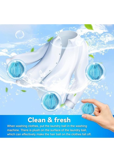 Lemestar Ev İçin Tekrarlı Kedi Köpek Tüy Toplayıcı Topları - Çamaşır Makinesi Kurutucuda Tüy Ve Toz Alıcı, Giysilerden Tüy Temizleme Aracı Mavi Mavi