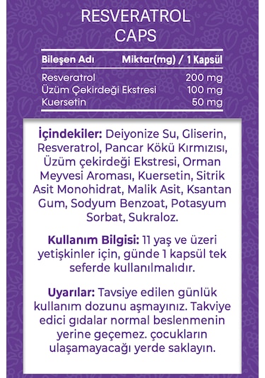 Vitisfera Resveratrol Caps Kür Seti 4'lü