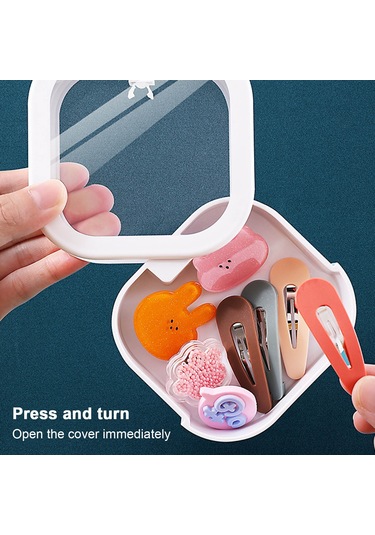 Xindoker Beyaz Plastik Evcil Çeşitli Eşya Saklama Kutusu - Kolay Kullanım, Basıp Açma Fonksiyonu, Masaüstü Taşınabilir Organizer Diğer