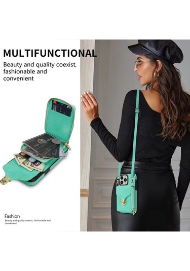 Bloomnest Cbtx İphone Uyumlu 14 Pro Fermuar Donanım Kartı Cüzdan Kılıfı Diğer