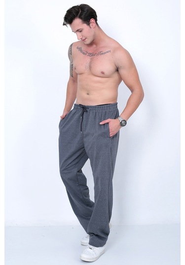 Lukitus Erkek Büyük Beden Eşofman Altı Gri