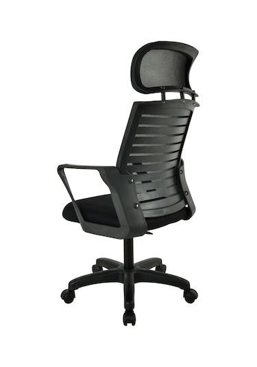 Mobilyakeyfi Bürocci Likya Plastik Ayaklı Çalışma Koltuğu-Siyah File-2284B0541