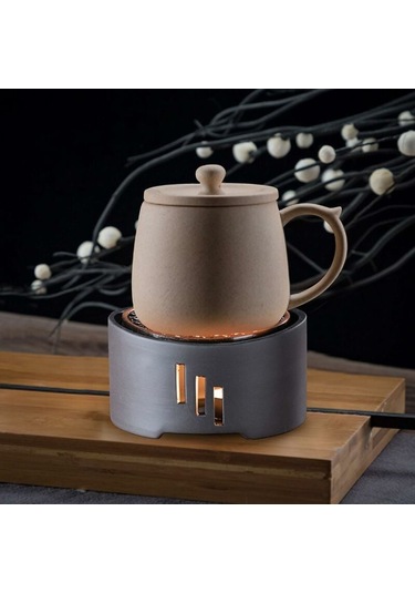 Seramik Çaydanlık Isıtıcı Mum Isıtıcı Metal Standlı Çay Ocağı Sütlü Çay