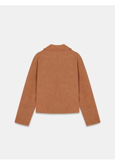 Dilvin 60782 Cep Detaylı Süet Ceket-camel Camel